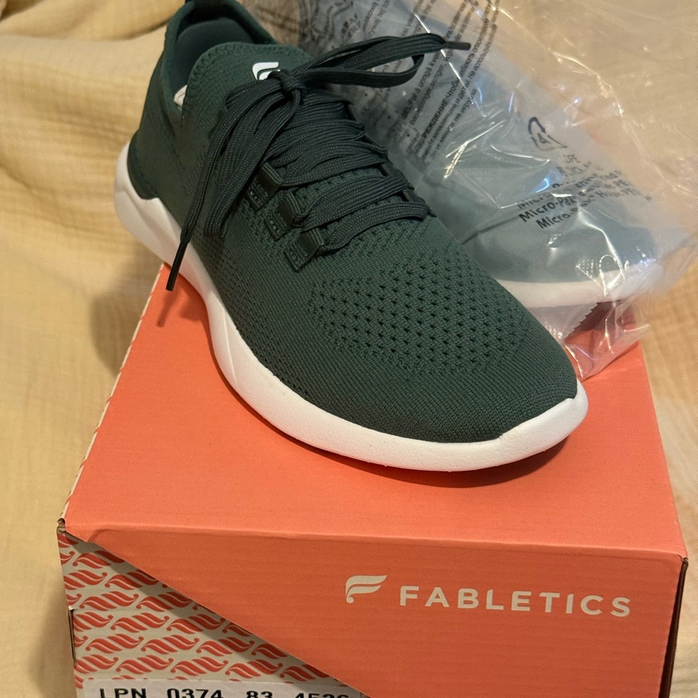 Fabletics Forest Green Knit Runner Sneakers